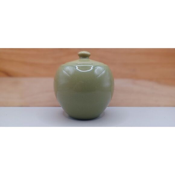 Royal Norfolk Olive Green Sugar Bowl with Lid - Picture 1 of 8